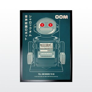 Vintage Werbeplakat: Spielzeug Roboter. 1960s Retro Style OOM Kunstdruck (UNGERAHMT)