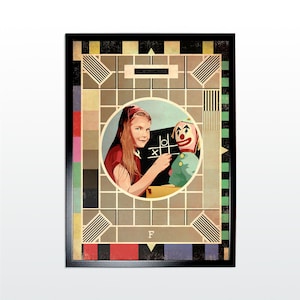 TESTKAART: A2-tv-poster in retrostijl. Kunstprint van de beste kwaliteit, op bestelling gedrukt. Niet ingelijst, op aanvraag ook verkrijgbaar in A1 en A3.