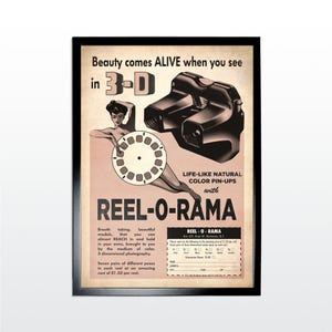 Vintage Werbeplakat: Kinderspielzeug, Viewmaster 1950s Retro Style Kunstdruck (NICHT GERAHMT)