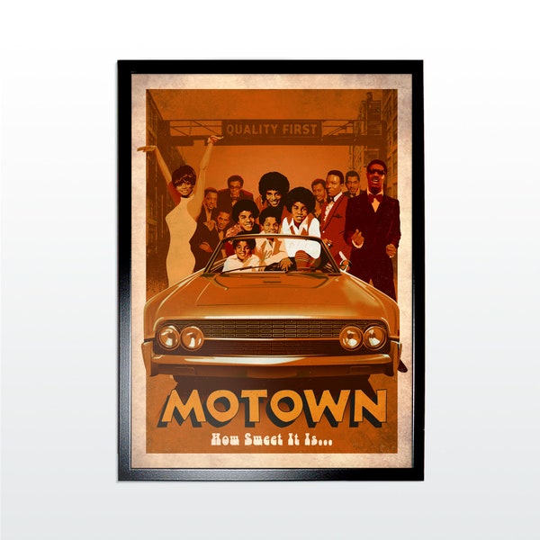 MOTOWN: Segundo esa emoción. Cartel de música retro de Motown A2 Impresión de arte. Impreso a pedido, Wall Art, sin marco, también disponible en tamaño A1 y A3.