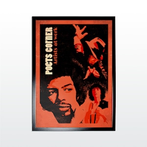LOS POETAS: Cartel musical A2 estilo retro de los años 70. Impresión artística de la más alta calidad, impresa bajo pedido. Sin marco, también disponible en A1 y A3 bajo petición.