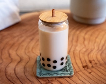 Brown Sugar Boba Milk Tea Candle, 13.5 oz, Wood Wick