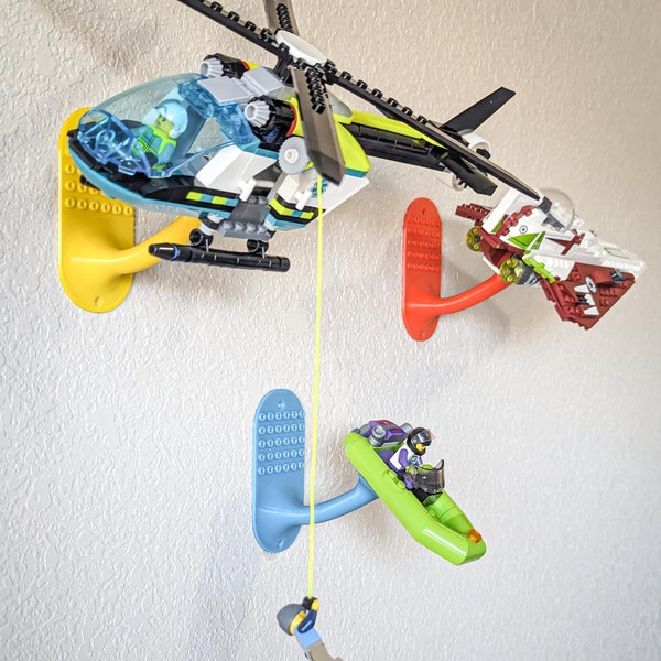 Socle d'affichage mural ou de table (compatible Lego, couleurs au choix)