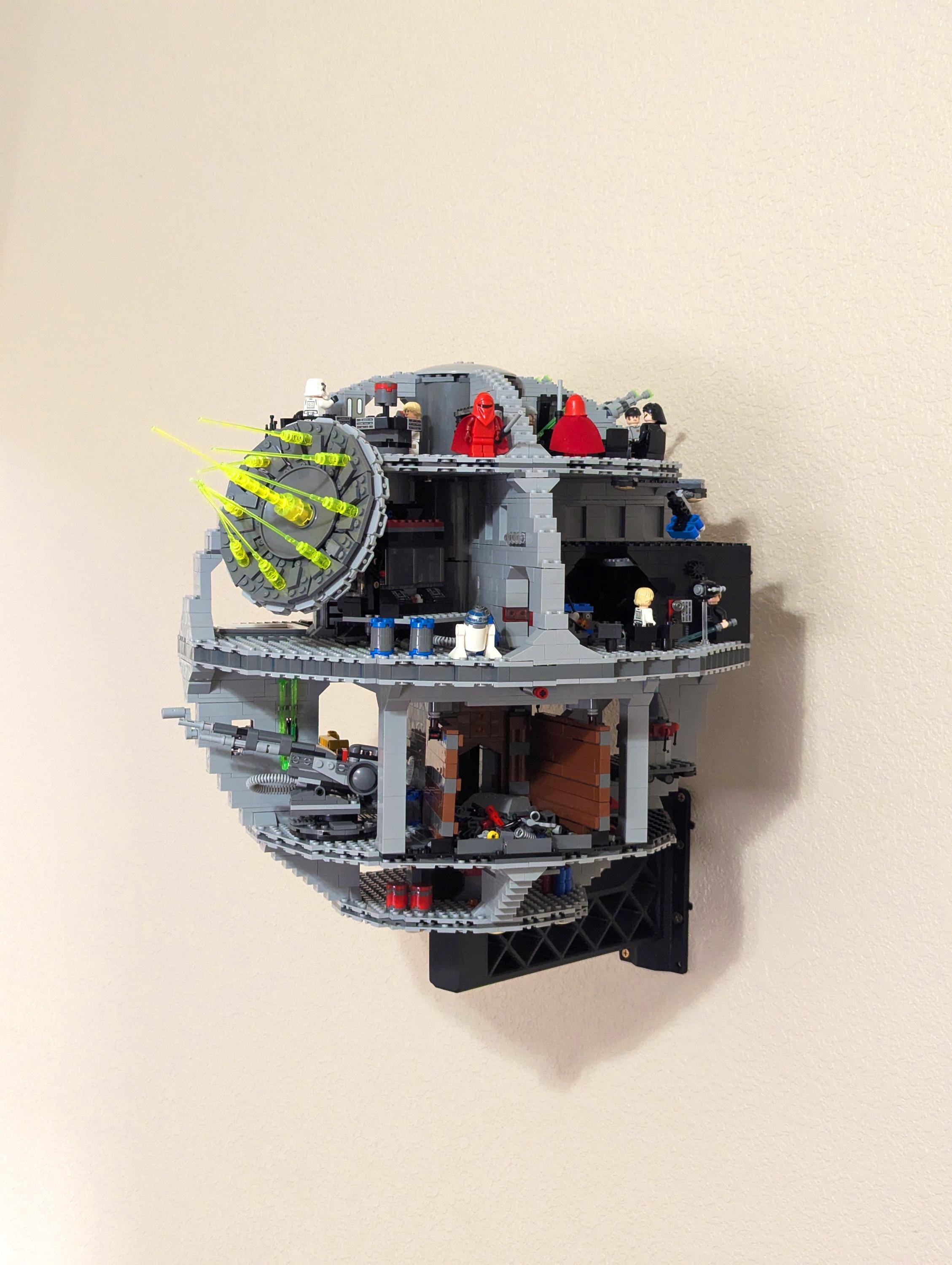 Rotating Death Star Wall Mount Display | Compatible With LEGO Set