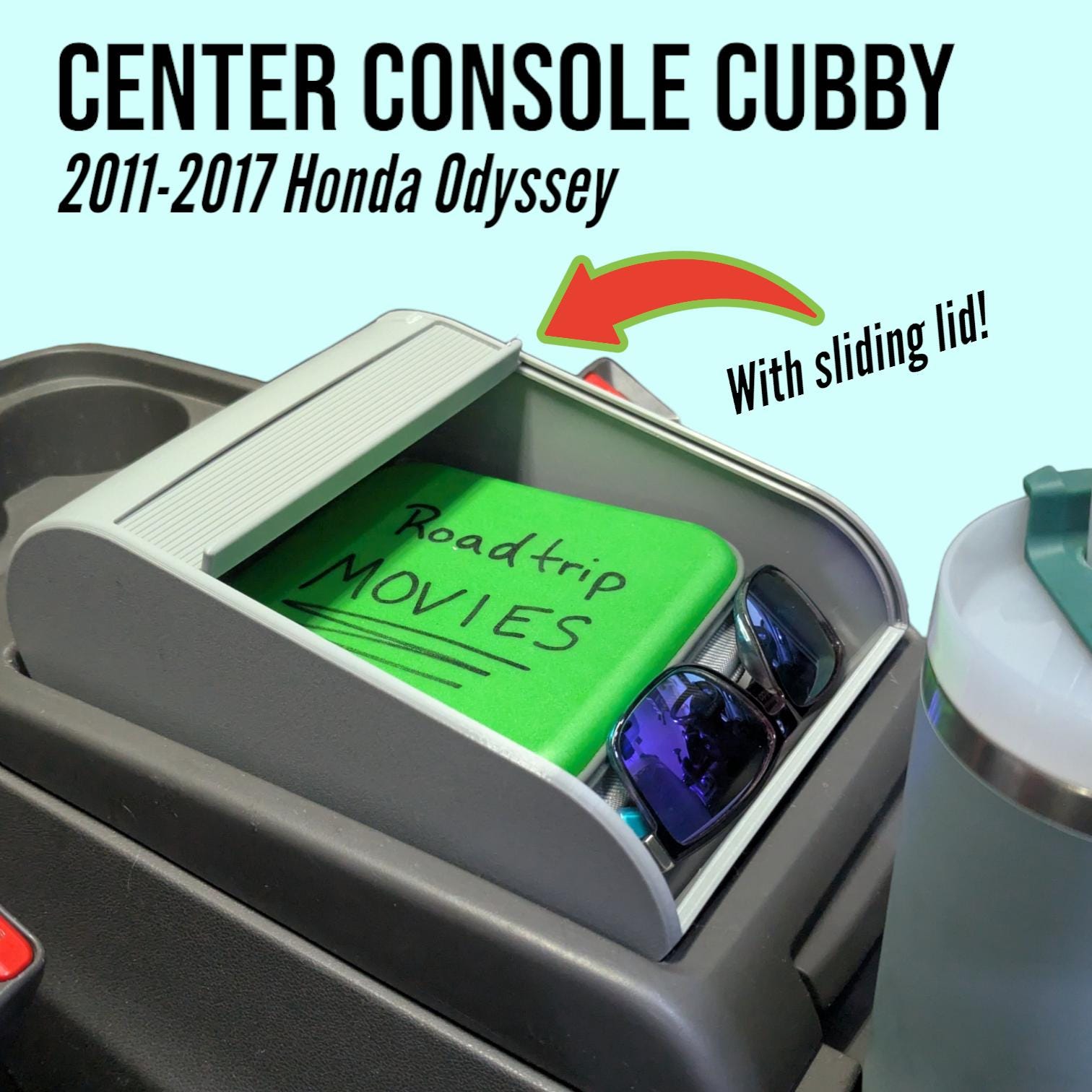 2011-2016 Honda Odyssey Front Floor Center Console 4 Cup Holder OEM