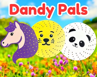 Dandy Pals Animal Flower Mane Maker: Sensory Play Outdoor Activity - 3 Pack