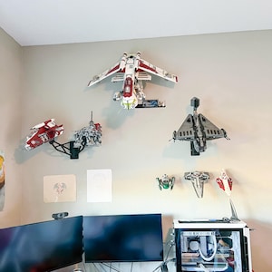 Heavy Duty Modular LEGO Compatible Display Mounting System | Wall Mount Brackets, Sliding Arms & Peg Plates for Custom LEGO Displays