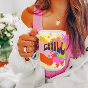 80s Mug | 80s Coffee Mug | 80s Coffee Cup | Ultimate &#39;80s Retro Coffee Mug | Colorful Mug | Chill Dude