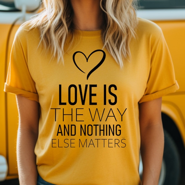 Love is the Way, 5D, spiritual awakening, lightworker shirt, starseed shirt, metaphysical, awakened, Unisex Jersey Short Sleeve Tee