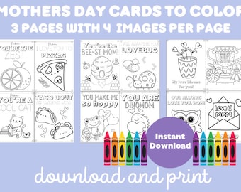 Muttertag Malkarten für Kinder (Printable)
