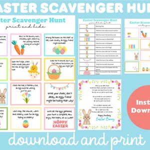 Printable Indoor Easter Scavenger Hunt For Kids