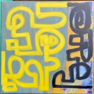 Original Acrylic Painting, Weird Lines | Urban Landscape Painting | Pop Art | Abstract Painting for Home
