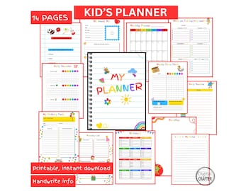 Kids Daily Planner, Chore Chart, Routine Chart (Digital Download)