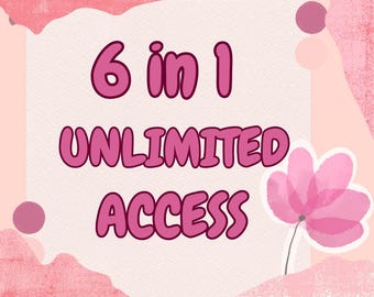 Bloc de notas 6 en 1 con acceso ilimitado para todo el día.