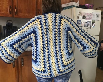 Handmade crochet boho style cardigan