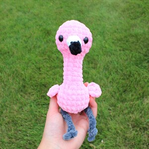 Flamingo Crochet Plush, Amigurumi Flamingo Stuffed Animal, Bird Handmade Toy