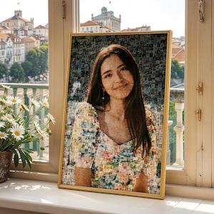 Regali sentimentali per la sorella: mosaico fotografico / stampa o tela personalizzata per il compleanno della sorella / ricordo personalizzato da foto / opera d'arte per la migliore sorella di sempre