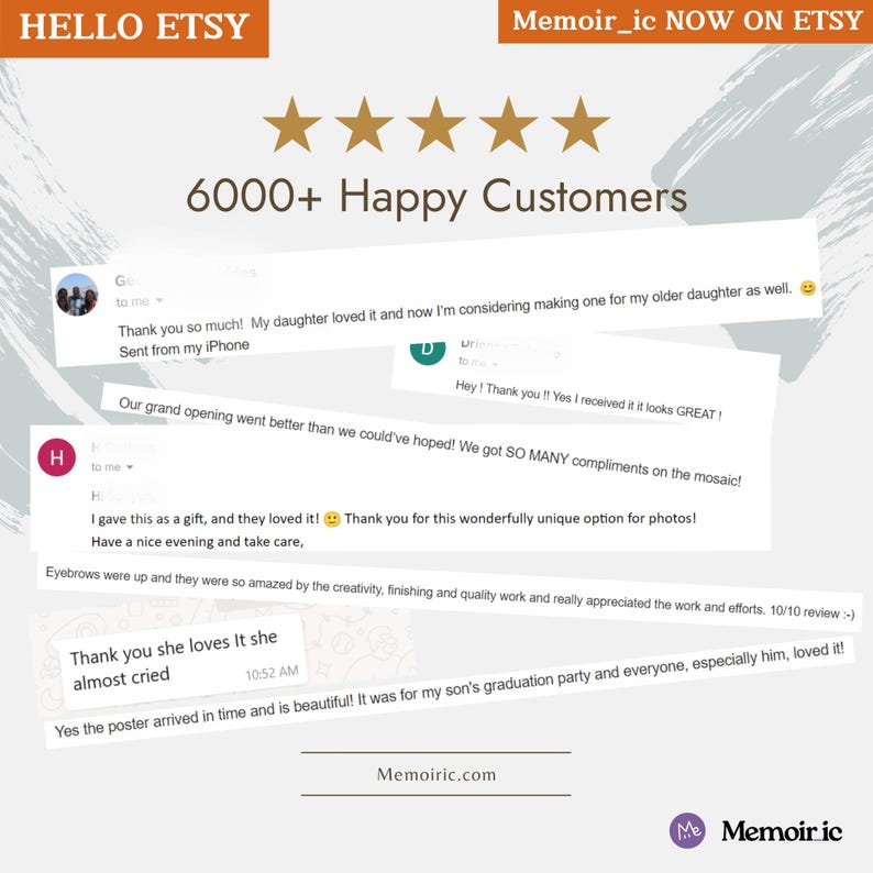 5 star customer reviews with happy customers captured emails
