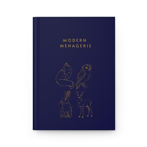 Nowoczesna menażeria | Luksusowy dziennik motywacyjny dla kreatywnych umysłów | Elegancki codzienny planer celów, nastawienia i inspiracji