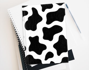 Cow Print Journal: Black and White Pattern Notebook, Writing Gift