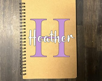 Personalized Spiral Notebook: Custom Name, Lined or Blank