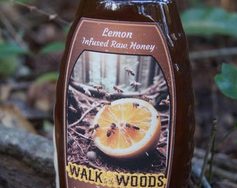 1lb Lemon Infused Raw Honey