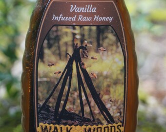 1lb Vanilla Infused Raw Honey