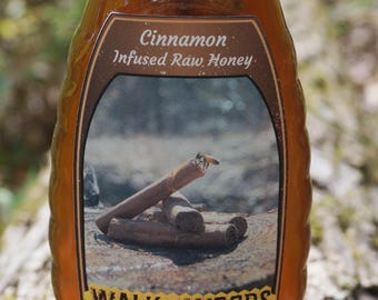 1lb Cinnamon Infused Raw Honey