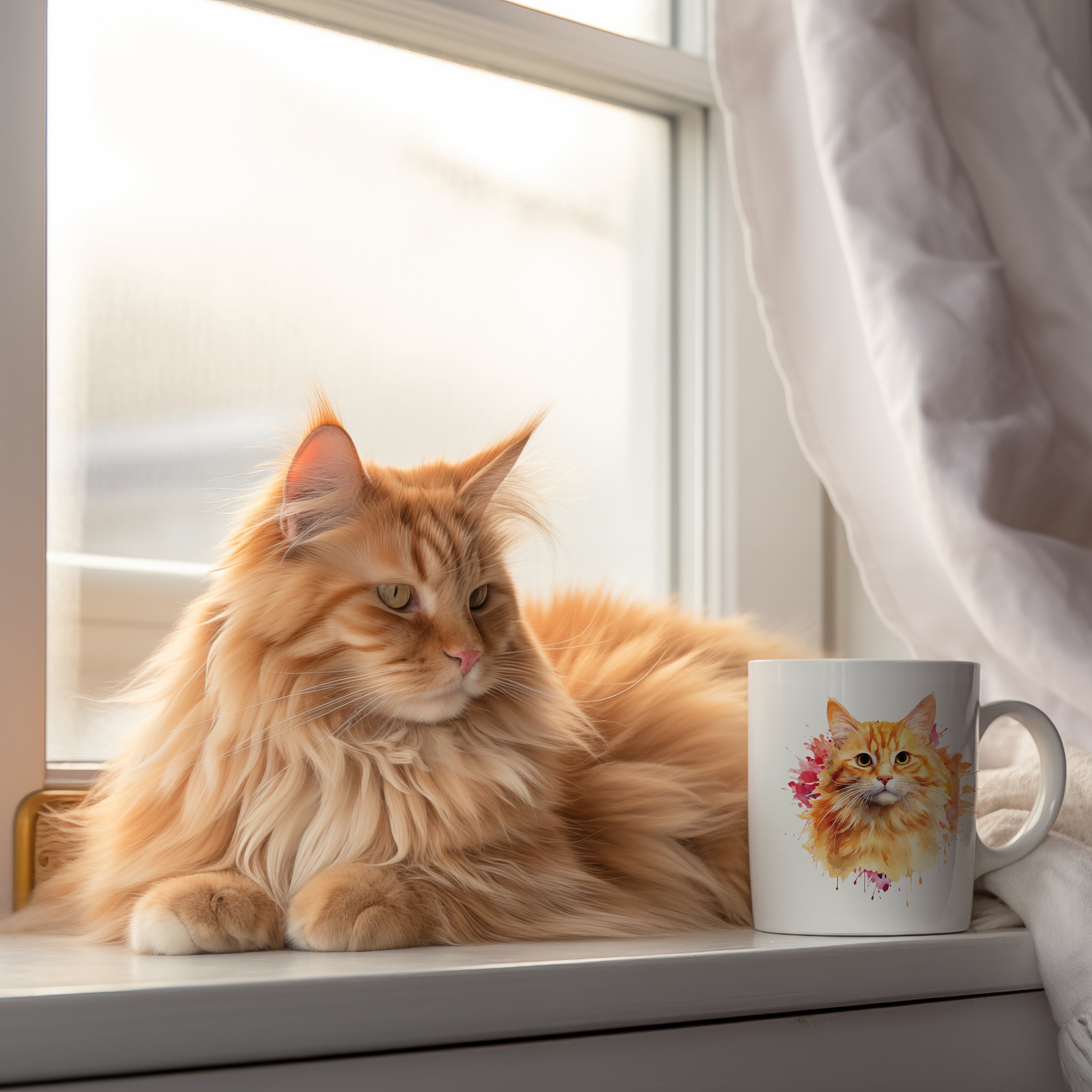 Funny Valentines Day Cat Mug, My Cat Loves Me Mug, Happy Meowlentines