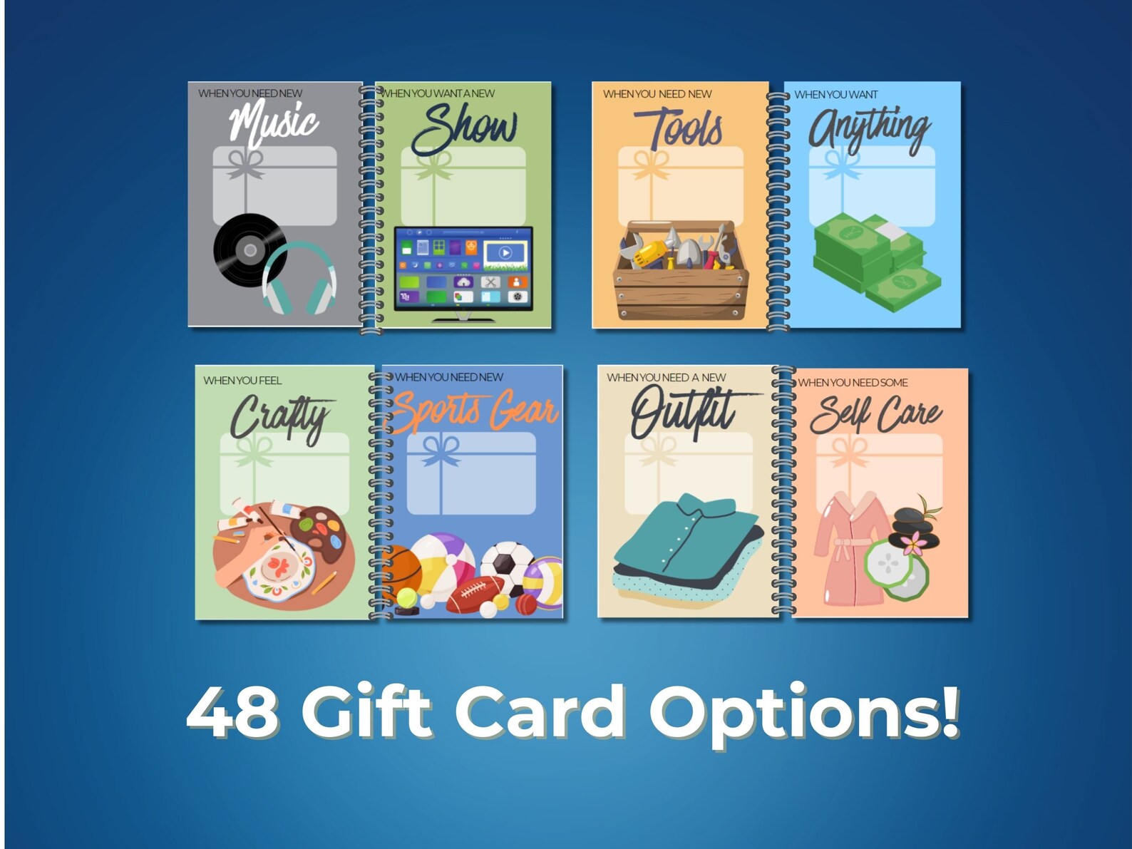 Printable Birthday Gift Card Book, Gift Card Book, Birthday Gift ...
