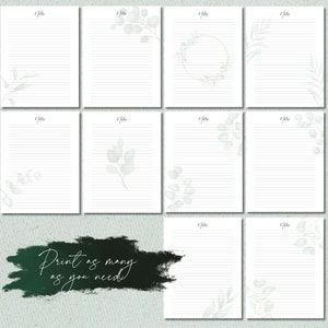 Printable Stationary, Printable Notes, Printable Lined Paper, Digital ...
