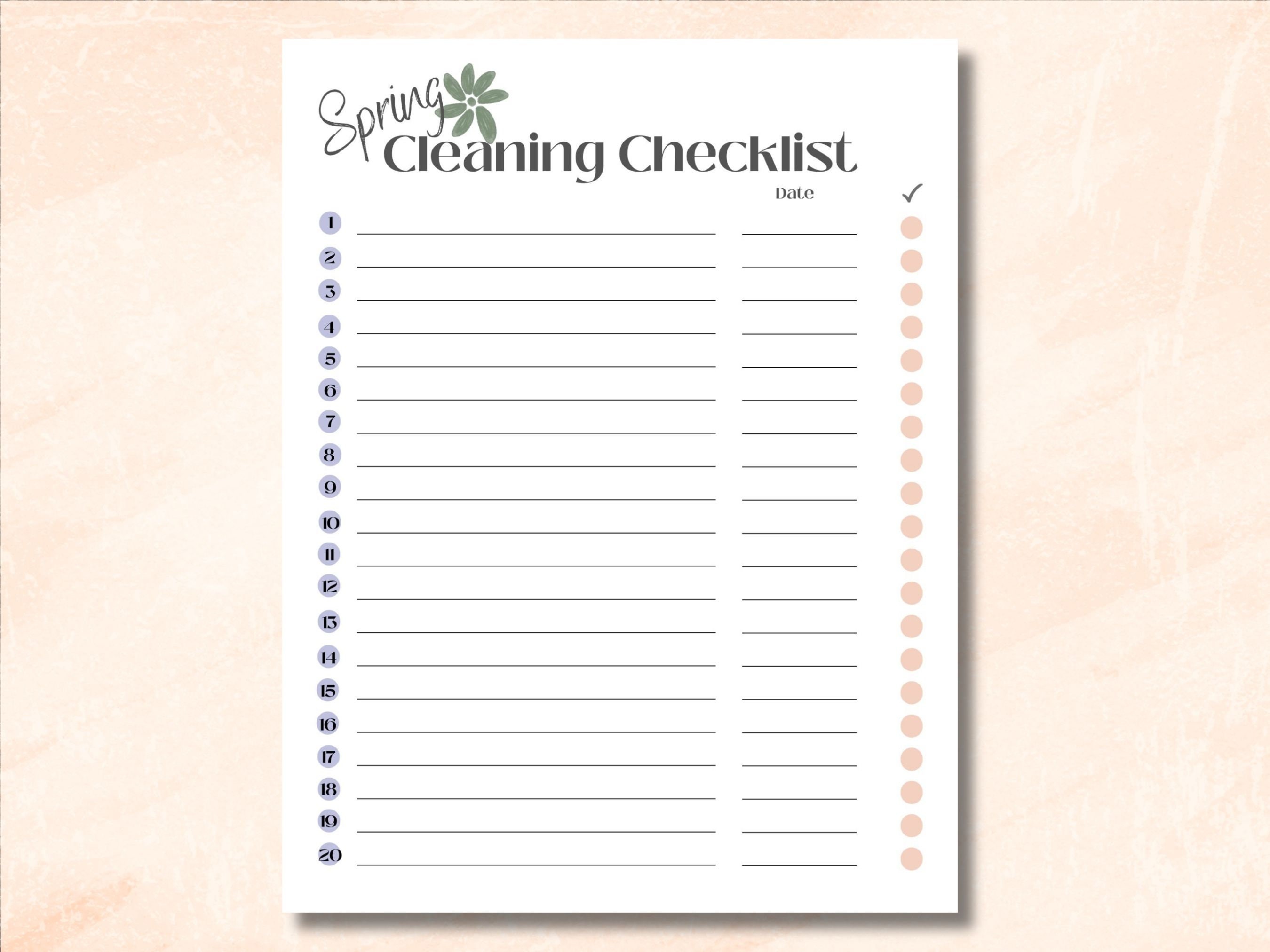 Printable Spring Cleaning Checklist, Cleaning Schedule, Cleaning List ...