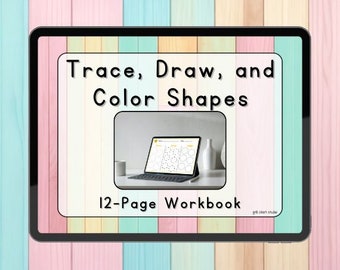 Shapes Tracing & Coloring Pack, Educational Geometry Activity