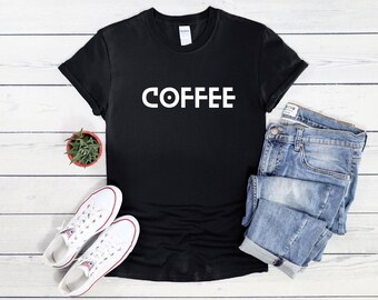 Coffee Shirt Coffee Typography, Coffee Gift, But First Coffee, Shirt For Coffee Enthusiast. Barista Tee, coffee lover shirt coffee gift word