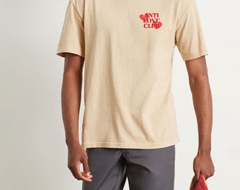 Camisa anti love club, camisas anti club, camisas bonitas, anti día de San Valentín, regalos del día de San Valentín, regalos para él, regalos para ella