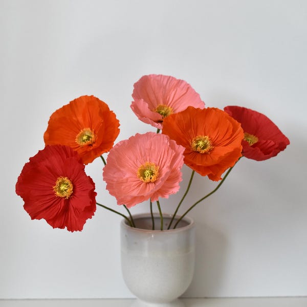 Crepe Paper Icelandic Poppy Flower