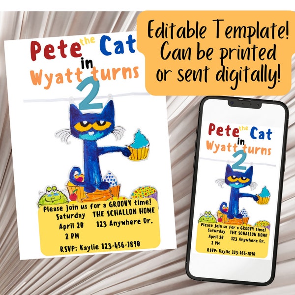 Pete the Cat Birthday - Etsy