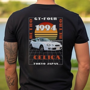 Celica gt4 T-Shirt, 1994, Toyota jdm tshirt, good gift for Celica guy, retro Celica Shirt, GT Four, design on back, Unisex t-shirt