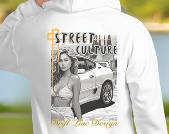 Sudadera JDM, diseño de coches japoneses de la cultura urbana