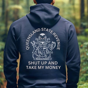 Funny car hoodie, Drift hoodie, Queensland State Revenue, good hoodie for car lover, muscle car hoodie, car culture, JDM lover, back design