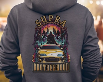 Sudadera Toyota Supra, diseño de la Hermandad de Entusiastas de los Autos JDM