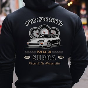 Supra Hoodie, Toyota supra mk4 hoodie, good gift for supra lover, JDM hoodie, JDM car girl, Toyota supra man hoodie, Unisex, Back design