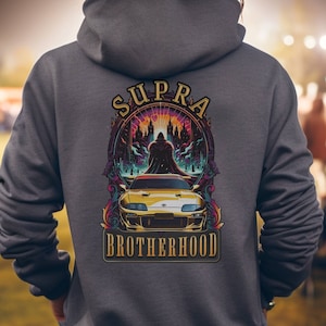 Toyota Supra Hoodie, Supra hoodie, MK4 Supra, Unique design, Good Gift for supra guy, mk4 Supra lover, JDM hoodie, back design, Unisex