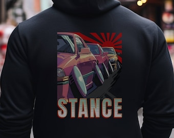 Sudadera JDM Stance, Diseño de coches japoneses, Cultura Drift