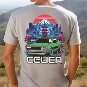 Toyota Celica Shirt, good gift for Celica lover, jdm shirt, LT Celica shirt, 1970's Celica t-shirt, A20, A30 Celica, back design, unisex
