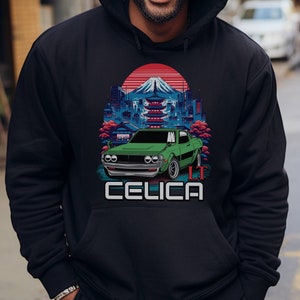 Toyota Celica hoodie, good gift for Celica lover, jdm hoodie, LT Celica hoodie, 1970's Celica jumper, A20, A30 Celica, front design, unisex