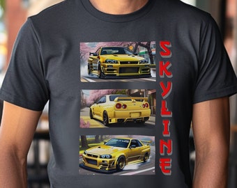 Nissan Skyline R34 T-Shirt, JDM Drift Style, Unisex