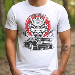 Samsung 180SX T-Shirt, JDM Oni Drift Grafik-T-Shirt