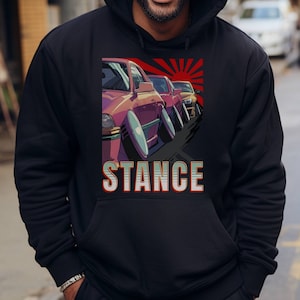 Drift style hoodie, JDM drift hoodie, Japanese car design, good gift for drifter, JDM lover, unique car hoodie, Unisex Hoodie, front design
