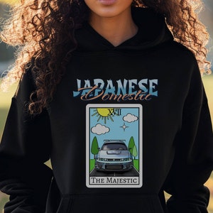 Sudadera con capucha Nissan GTR, sudadera con capucha Tarot, sudadera con capucha Skyline única, sudadera con capucha Tarot, regalo único para amantes de los autos, sudadera con capucha JDM, diseño frontal, unisex